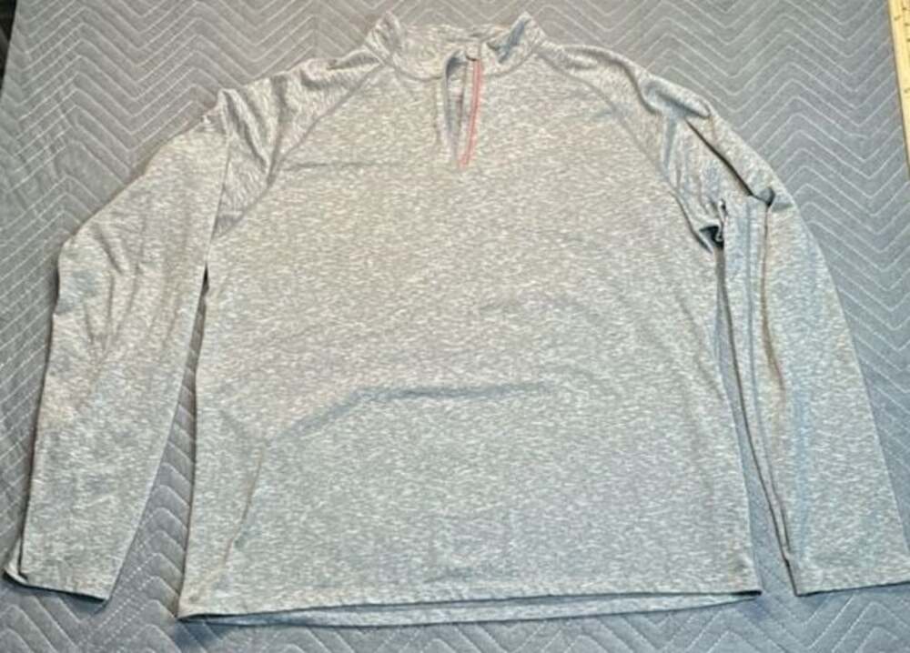 Paradox Men's Heathered Gray Performance 1/4 Zip Pullover with Thumbholes